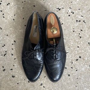 Bally Designer mens black dress shoes